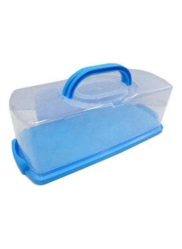 Bread Storage Box Blue/White 36x16x13cm