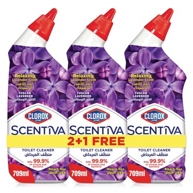 Clorox Scentiva Toilet Cleaner Tuscan Lavender, 709ml Pack of 3