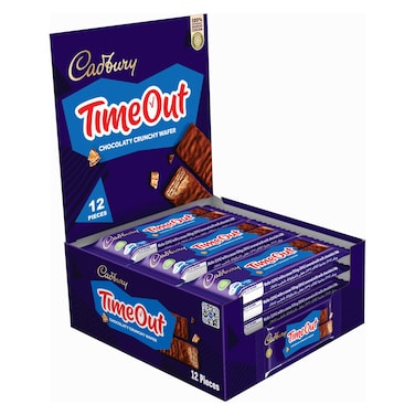 Cadbury Timeout Chocolate Crunchy Wafer, 41.6g Pack of 12