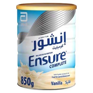 Ensure Complete Balanced Nutrition Drink Powder, Vanilla, 850g