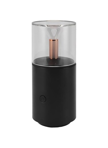 Luqeeg Car Diffuser Humidifier, USB Charging, Aromatherapy Essential Oil Diffuser, Portable Mini Humidifier, Candlelight Ambiance, Silent, for Car Home Office (Black)