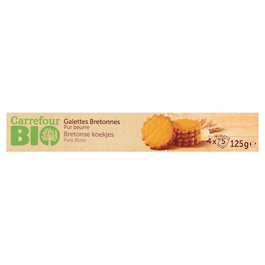 Carrefour Bio Organic Breton Galette Biscuits, 125g