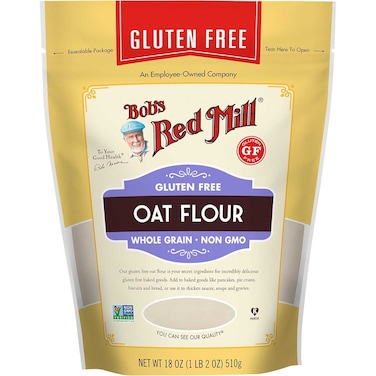 Bob's Red Mill Gluten Free Non-GMO Whole Grain Oat Flour, 510g