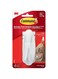 Command 17083 Large Designer Plastic Hook with 2 Strips - White