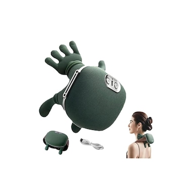 3D Shiatsu Neck &amp; Shoulder Massager with Heat and Vibration &ndash; Deep Tissue Electric Massage Pillow