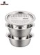 3Pcs Multifunctional Stainless Steel Basin Washing Bowl Set