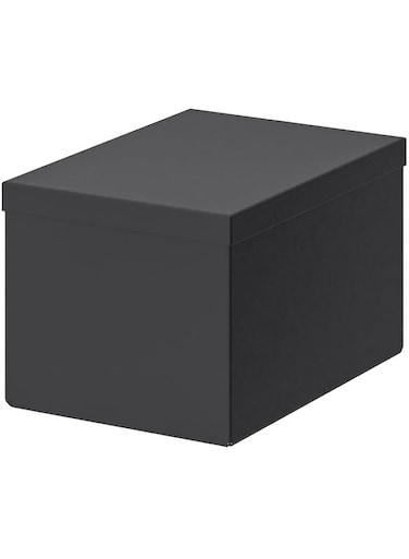 Ikea Tjena Storage Box With Lid, Black 60395485