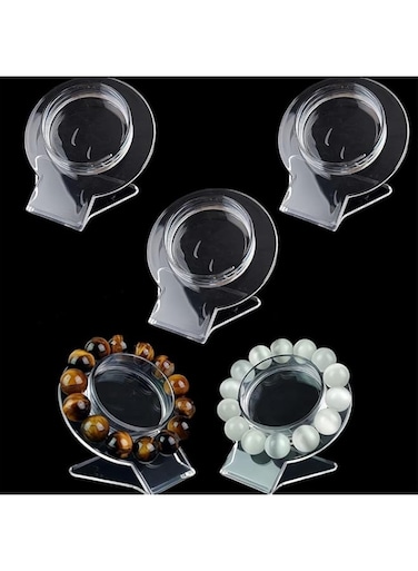 ELECDON Clear Acrylic Bracelet Displays Stands Bracelet Display Stand Holder Bracelet Stand Transparent Shelf Shelves Acrylic Jewelry Holder Showcase Shelf Clear Jewelry Organizer Rack, 10 Pack