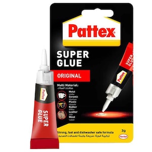 Pattex Super Glue Liquid Tube - 3g Clear Adhesive with Anti-Clog Cap Instant Grip Invisible Repair Dishwasher Safe