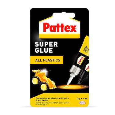باتكس غراء لجميع البلاستيك 2 غرام + 4 ملل - شفاف