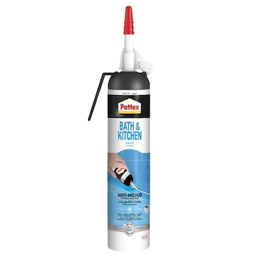 Pattex Sanitary Antimould Silicone White - 200ml   Suitable for Sealing Joints   Ideal for Bathroom &amp; Kitchen Sealant