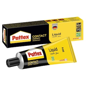 Pattex Contact Glue Tube 50g Strong Bond Adhesive All-Purpose Glue for Wood, Metal, Rubber, Leather & Porcelain Instant Grip with Anti-Clog Cap