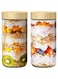 PCS Overnight Oats Containers with Bamboo Lids, Glass Jars with Airtight Lids for Meal PrepGlass Food Storage Container for Yogurt Chia Snacks Spice Sugar 25OZ
