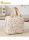 Leopard print Fashional Lunch Bag with Aluminum Foil, Insulated Cooler Tote Bag for Office, Picnic, Work, School