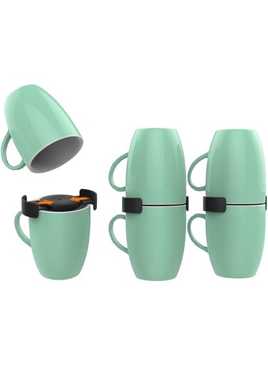 TERRIFI Coffee Mug Organizer, Mug Organizer for Cabinet Kitchen Cabinet Shelf Organizer Coffee Mug Organizers and Storage for Tea Cup Stacker Coffee Mug Stacker Save Space Cup Organizer, 6 Pcs (Black)