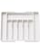 Beauenty Expandable Silverware Drawer Organizer, Adjustable Utensil &amp; Cutlery Tray, Large Capacity Kitchen Flatware Organizer for Spoons, Forks, Knives (White)