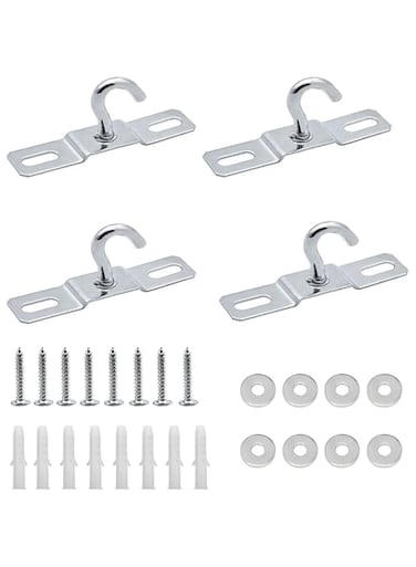 Gad2go 4 Pieces Ceiling Hook Heavy Duty Ceiling Light Base Plate Chandelier Hook for Hanging Lamp Plants Flower Basket Chandelier (70x18mm)