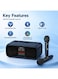 Bluetooth Karaoke Speaker with 2 Wireless Mics, RGB Lights &amp; Deep Bass