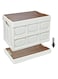 Generic Wooden Cover Folding Storage Box - 20L, White