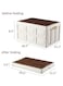 Generic Wooden Cover Folding Storage Box - 20L, White