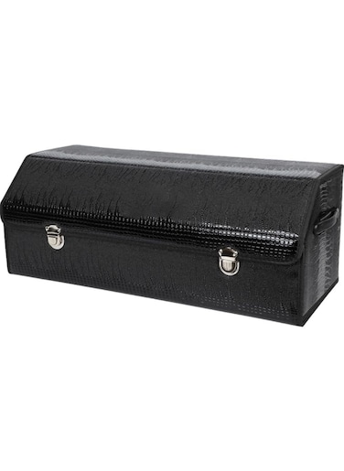 Manful Outdoor Foldable Car Trunk Storage Box Black, Car Storage Box, Thick Leather Storage Box Storage Box, Foldable