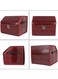 Manful Outdoor Foldable Car Trunk Storage Box Wine Red, Car Storage Box, Thick Leather Storage Box Storage Box, Foldable