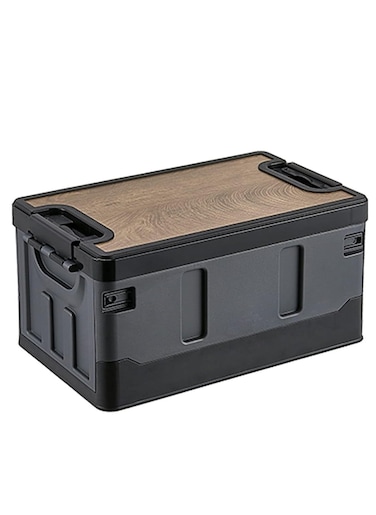 Generic Outdoor Camping Folding Storage Box Collapsible Storage Box 35L, Crates Plastic Storage Box Container Stackable Folding Utility Crates, Cooler Box, Storage Case