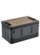 Generic Outdoor Camping Folding Storage Box Collapsible Storage Box 35L, Crates Plastic Storage Box Container Stackable Folding Utility Crates, Cooler Box, Storage Case