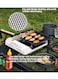 Manful Outdoor Camping Folding Grill Table Portable Lightweight Metal Grill Stand For Outdoor