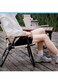 Manful Portable Folding Camping Chair Beige, Lightweight Folding Chair For Outdoor Enthusiasts, Folding Chair For Every Adventure, Folding Camping Chair For Travel And Leisure