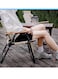 Manful Portable Folding Camping Chair Beige, Lightweight Folding Chair For Outdoor Enthusiasts, Folding Chair For Every Adventure, Folding Camping Chair For Travel And Leisure