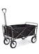 Manful Garden Cart Folding Trolley Cart Outdoor Wagon Collapsible With Removable Fabric Festival Garden Camping Picnic Cart Supports Max 100kg Portable Transport Trailer (Black)
