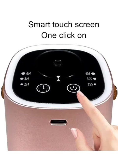 Xinzhen Portable USB Car Aromatherapy Diffuser Silver, Intelligent Touch Screen, Waterless Aroma Machine For Automatic Relaxation, Car Charger Compatible, Compact Design For Easy Use