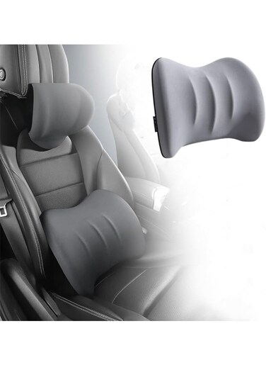 Generic Ergonomic Back Support Cushion You'll Be Super Comfortable With This Stylish Gray Back Support Cushion, Perfect For Use In The Car And In The Office Back Support Pillow