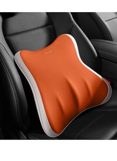 Generic Ergonomic Back Support Cushion You'll Be Super Comfortable With This Stylish Orange Back Support Cushion, Perfect For Use In The Car And In The Office Back Support Pillow