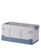 Manful Outdoor Camping Storage Box With Flat Lid 35L, Medium Capacity (Sky Blue &amp; White)