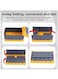 Manful Outdoor Camping Foldable Storage Box With Flat Lid 60L, Large Capacity (Yellow &amp; Grey)