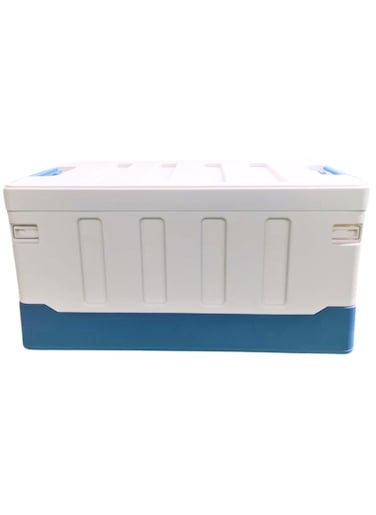 Manful Outdoor Camping Foldable Storage Box With Flat Lid 60L, Large Capacity (Yellow &amp; Grey)