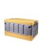 Manful Outdoor Camping Foldable Storage Box With Flat Lid 60L, Large Capacity (Yellow &amp; Grey)