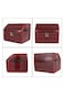 Manful Outdoor Foldable Car Trunk Storage Box Wine Red, Car Storage Box, Thick Leather Storage Box Storage Box, Foldable