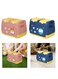 Manful Toy Storage Box With Wheels Multipurpose Portable Storage Case Container Cute For Games Book Puzzles Kids Bedroom Nursery Room