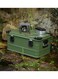 Generic Aluminum And Magnesium Alloy Camping Storage Box, Cooking And Outdoor Gear Organizer, Fishing Gear Organizer, Toy Organizer, Home Clothes Organizer, Green Arm