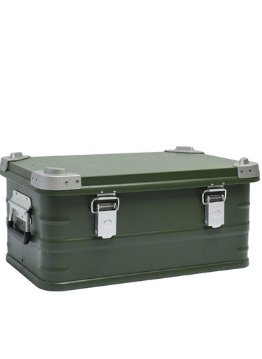 Generic Aluminum And Magnesium Alloy Camping Storage Box, Cooking And Outdoor Gear Organizer, Fishing Gear Organizer, Toy Organizer, Home Clothes Organizer, Green Arm