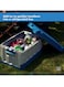 Manful Outdoor Large Trunk Storage Box With Lid For Outdoor 60L, Seatable Camping Organizer With Waterproof Bag, Multifunctional Collapsible Camping Storage Box For Outdoor Picnic, Car, Clothes