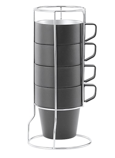 Manful Stackable Mug Set With Metal Stand
