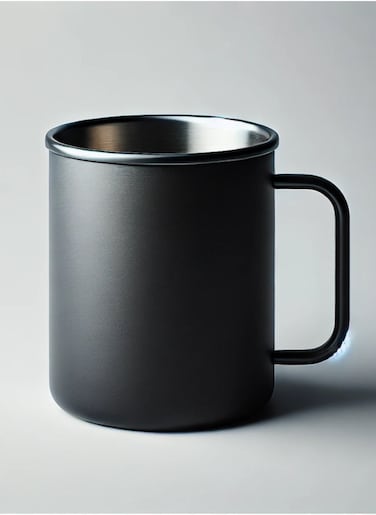 Manful Stainless Steel Matte Black Mug 350ml