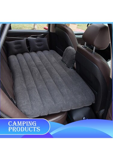 Manful Inflatable Mattress With Pump Portable Outdoor Air Mattress Foldable Single Thickened Flocking Mattress For Outdoor And Home