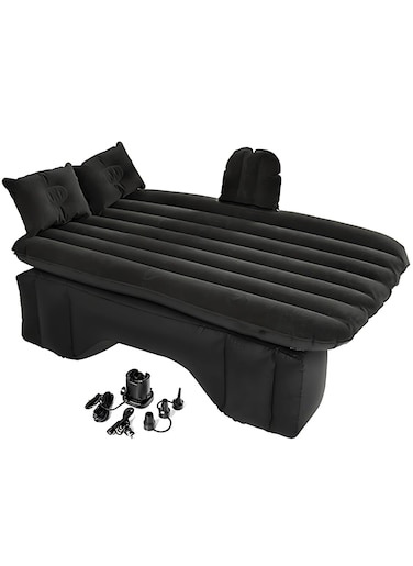 Manful Inflatable Mattress With Pump Portable Outdoor Air Mattress Foldable Single Thickened Flocking Mattress For Outdoor And Home
