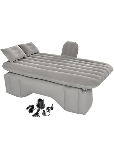 Manful Inflatable Mattress With Pump Portable Outdoor Air Mattress Foldable Single Thickened Flocking Mattress For Outdoor And Home