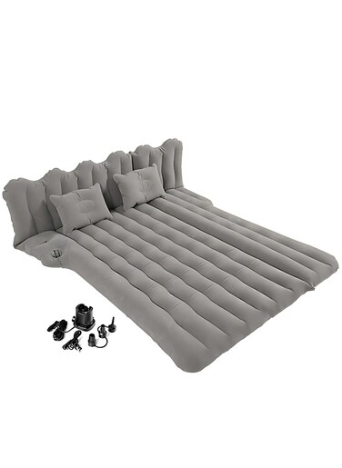 Manful Inflatable Mattress With Pump Portable Outdoor Air Mattress Foldable Single Thickened Flocking Mattress For Outdoor And Home